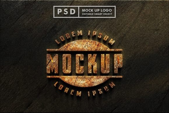 Download Realistic Wood Logo Mock Up Premium Psd - Realistic wood Collection