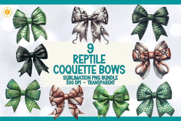 Download Reptile Coquette Bow PNG Bundle - Tile Collection
