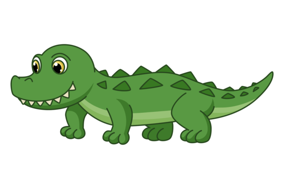 Download Green Crocodile Cartoon Icon. Reptile an - Tile Collection
