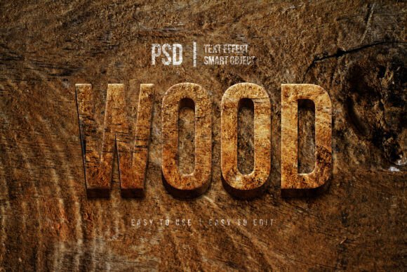 Download Realistic Wood Texture - 3D Text Effect - Realistic wood Collection