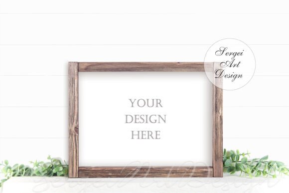 Download A4 A3 A2 Realistic Wood Frame Mockup,PSD - Realistic wood Collection