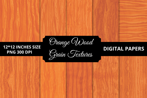 Download Orange Wood Grain Textures Digital Paper - Wood grain Collection