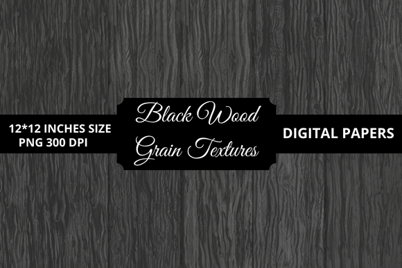 Download Black Wood Grain Textures Digital Papers - Wood grain Collection