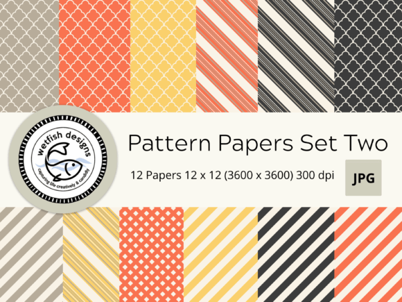 Download Digital Scrapbook Pattern Papers Set Two - Premium Resources