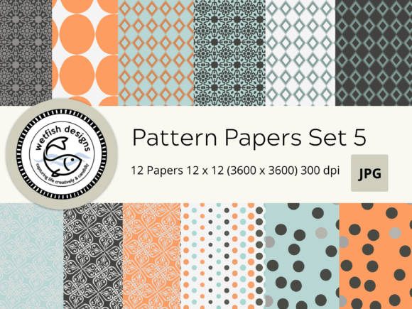 Download Digital Scrapbook Pattern Papers Set 5 - Premium Resources