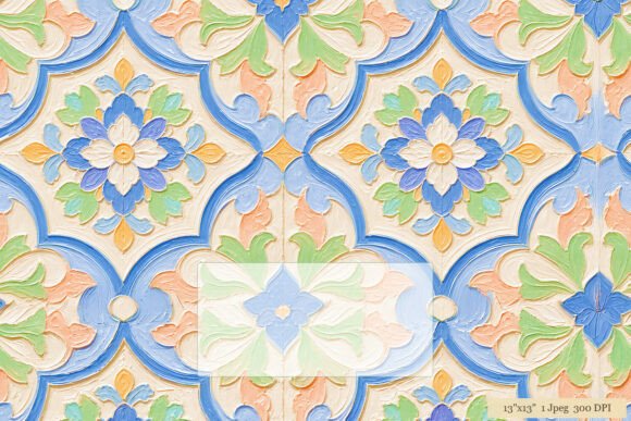 Download Pastel Tile Floral Mosaic Pattern - Tile Collection